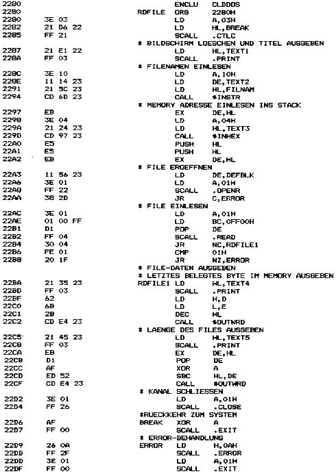 Assembler-Listing