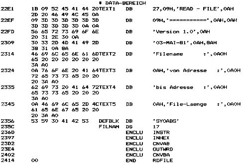 Assembler-Listing
