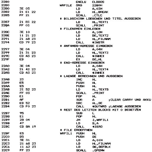 Assembler-Listing